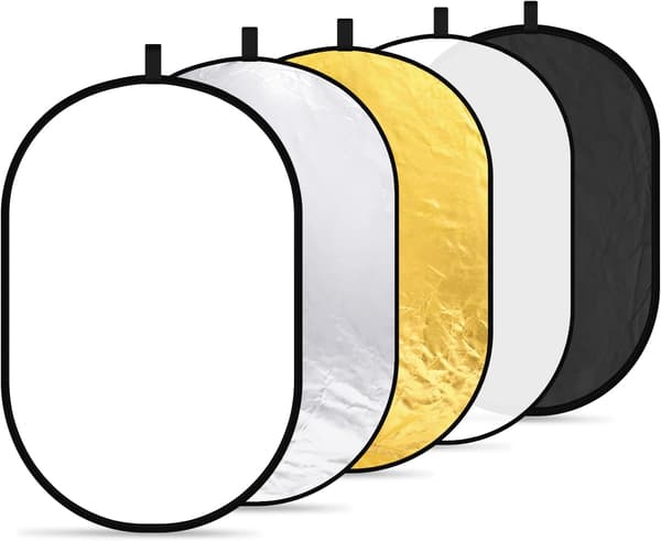 5 i 1 Hopfällbar Ljusreflektor 60x90cm 24x36tum Guld Silver B