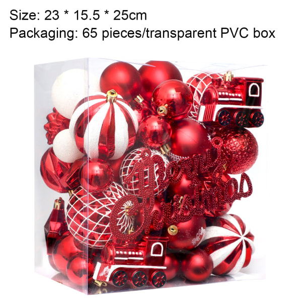 Christmas Balls Ornaments, 65PCS Shatterproof Festive Wedding