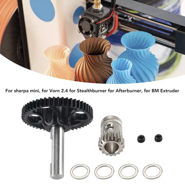 3D Printer Ekstruder Gear Udskiftning til Sherpa Mini til Vorn 2.4 til Stealthburner til Afterburner Høj Præcision Ekstruder Gear
