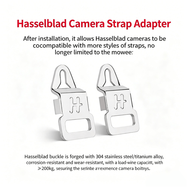 Pakke med 4 kompatible med Hasselblad stroppeklips for X2D-serien kameraer