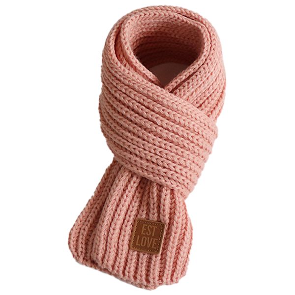 Vinter baby halsduk höst vinter ullhalsduk pink