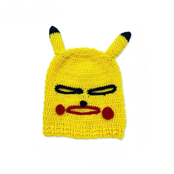 Morsom Pikachu-inspirert strikket hette