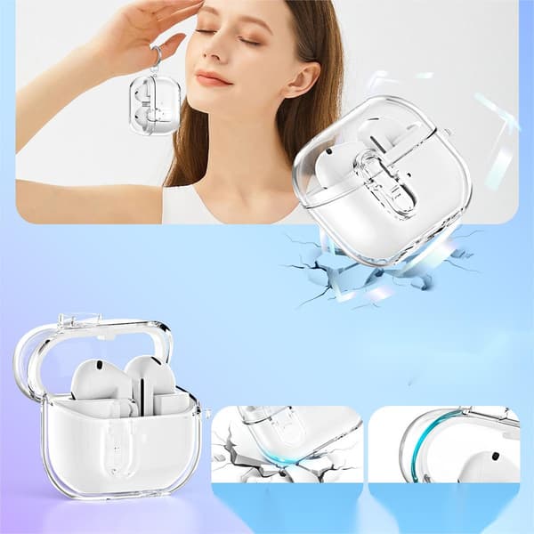 Snap-on heldekkende øretelefonetui kompatibelt med Galaxy Buds 3/3 Pro pink