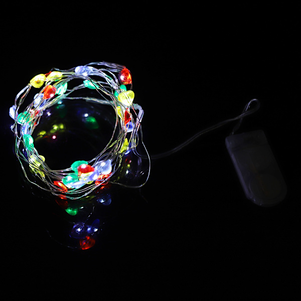 3m 30LEDs Fe-ljus ljusslinga Batteridriven Lampa Dekor för Jul Bröllop Festivaler (Flerfärgad)