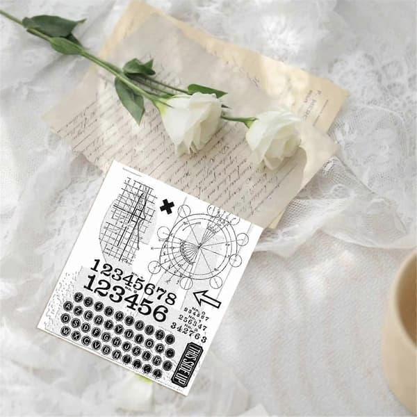 Klart stempel til kortfremstilling mønstre Valentinsdag juleferiekort og DIY scrapbogsdagbog TH52