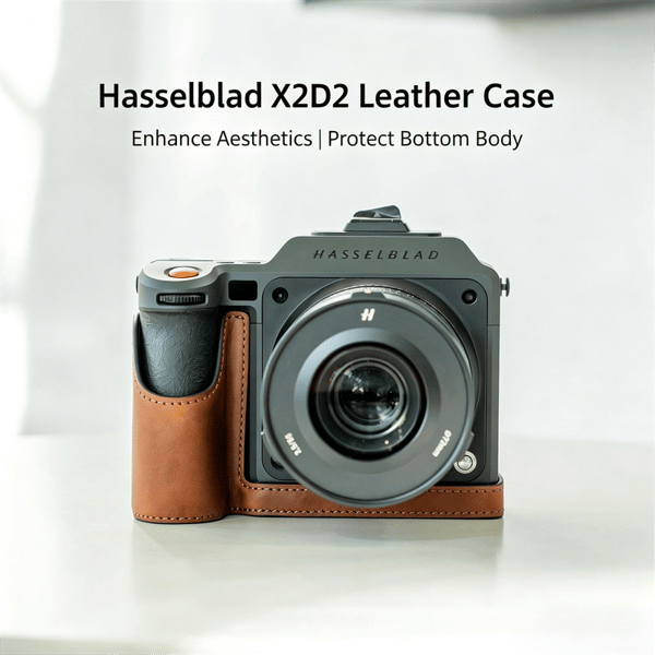 Læderetui kompatibelt med Hasselblad X2D II mellemformat spejlløst digitalkamera Brown