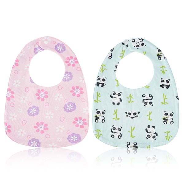 2 st Babyhaklappar Dregelhaklappar för Unisex Pojkar Flickor, Mjuka Bomullshaklappar för Tandsprickning och Dregel Style 3