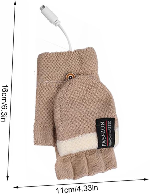 Opvarmede handsker USB Unisex Vinterhandsker To i en Vaskbart Design Termisk Ledningsmodul Elektrisk Varmeomdannelse til Arbejde Kontor Computerarbejde