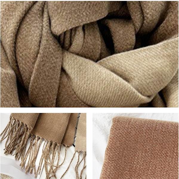 1 dubbelsidig tvåfärgad tofsscarf halsduk dam höst och
