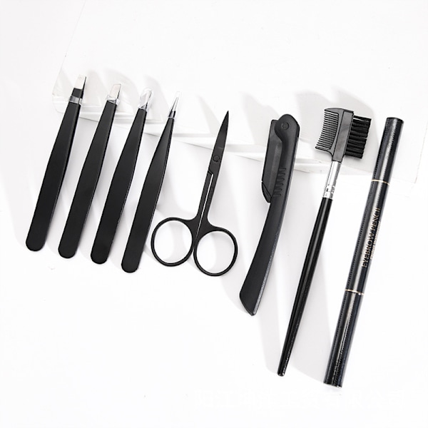Kit, 8-i-1, Multifunktionellt ögonbrynspincettset, ögonbrynsformning,