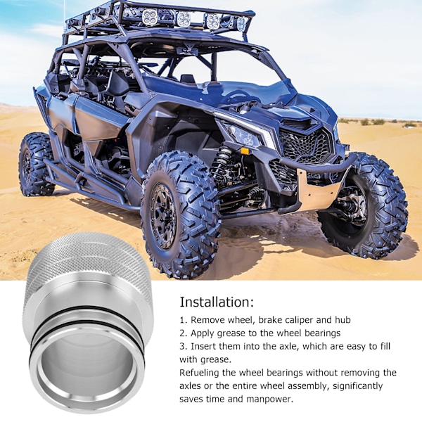 Hjulaxellager Smörjverktyg 39mm Silver 293350109 Ersättning för Can‑Am Maverick X3 Max