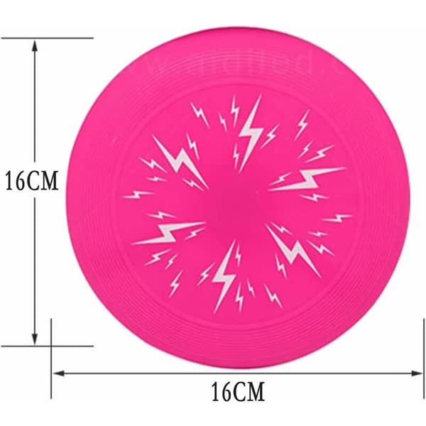 Rosa 16 cm hundfrisbee, tefat valpkastskiva, interaktiv fl
