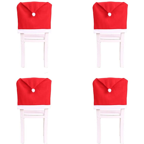 com-four® 4X Premium Stuhlhussen für Weihnachten -