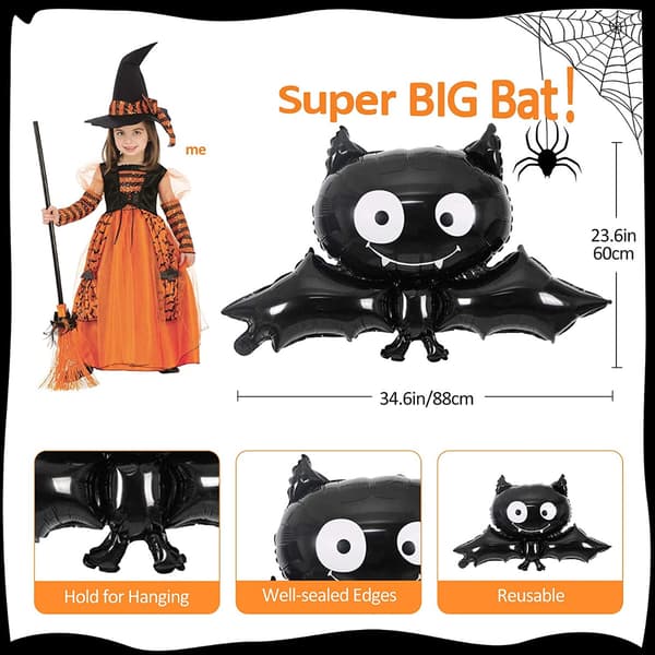 Halloween balloner, sort orange lilla til Halloween temafest