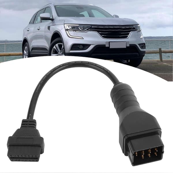 Diagnosekabel OBD2-kontakt 12-pinners til 16-pinners adapter Biltilbehør Forlengelse for