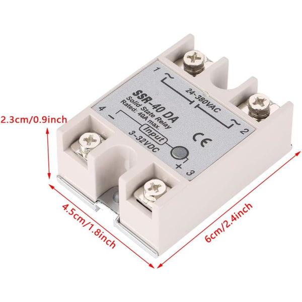 Relais à Semi-Conducteurs Monophasé DC-AC SSR-40DA 40A