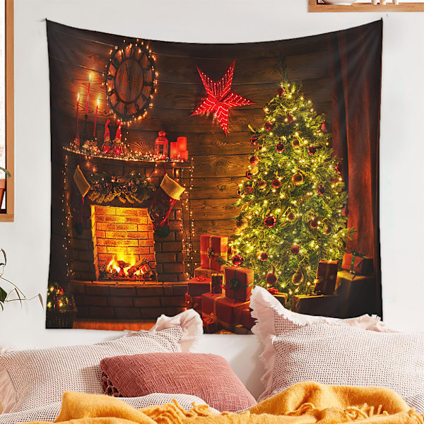 Jul-tema Gobeläng, Juldesign Liten Väggbonad, Väggfilt, för Sovrum Sovsal Vardagsrum style 3