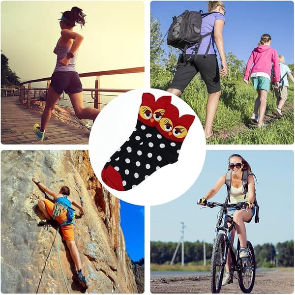 Sokker for kvinner, bomullsstrømper, termiske sokker, unisex sokker, søte dyr