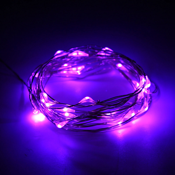 5m 50 LED solenergi-drivna ljusslingor utomhusfestdekoration koppartrådsljusslingor lampa