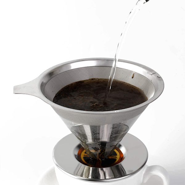 Gjenbrukbart kaffefilter i rustfritt stål - Enkel kopp kaffemaskin