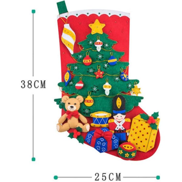 Christmas Stocking Making Kit Handmade Non-Woven Fabric