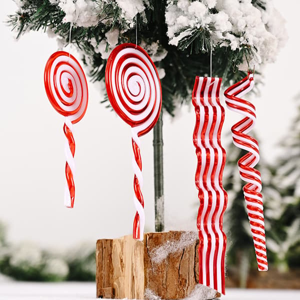 Jule Lollipop Ornament Juletræs Candy Dekorationer til Hjemmefest style 3