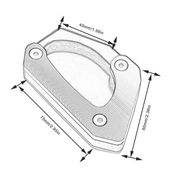 Motorcykel Sidestøtteforlænger Støtteplade Aluminiumlegering Erstatning for Suzuki V STROM 650XT DL650 2004-2020 Blå