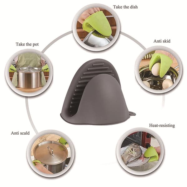 Tykke Silikonovnehandsker til Madlavning, Bagning, Grill