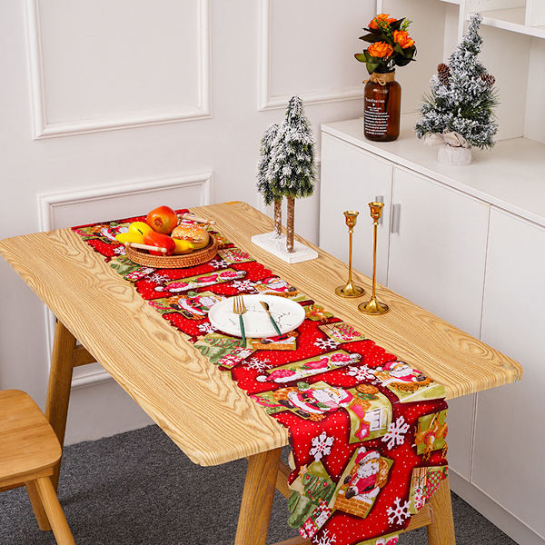 Christmas Table Linen Non-Slip Red Buffalo Plaid Farmhouse