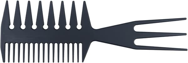Glatte kamme 3 i 1 fiskehalebenformede hårextensions, udfiltring, styling, farvekam til salonfrisører Mohawk