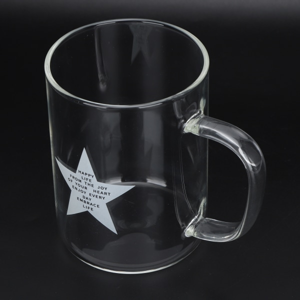 350ml Transparent mjölkkopp Kaffe Mugg Te Glas Drinkware med
