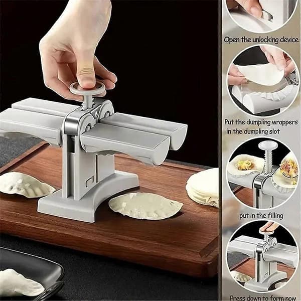 Helautomatisk dumplingmaskin Dobbel-dumplingmaskin Bakverkverktøy Dumplingform