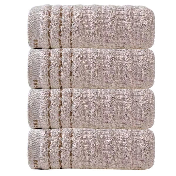 Absorberande mjuk bomullshandduk (4-pack) för bad, hand,