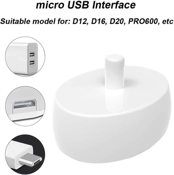 Korvaava sähköhammasharjan latausalusta, 1,5 W, USB-liitäntä