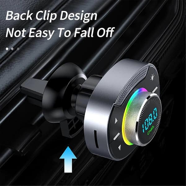 Bil Bluetooth 5.0 FM-sender PD 30W QC3.0 hurtiglader trådløs håndfri lydmottaker MP3-musikkspiller