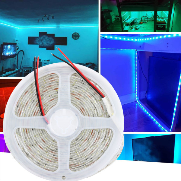 5M 300LED 2835 Ljusremsa Lampa Band med självhäftande tejp för sovrum Bar Dekoration 12V