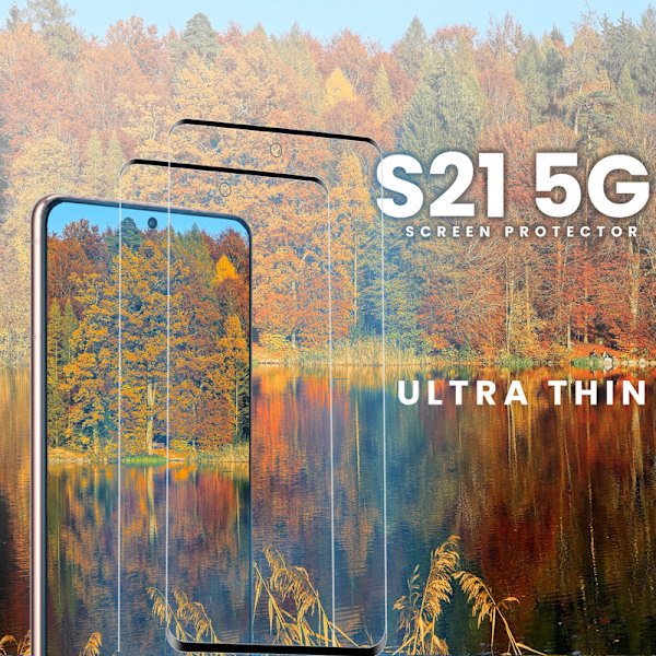 2 Pack Samsung S21 5G - Härdat Glas 9H - Super Kvalitet 3D