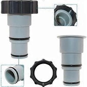 Intex-letkuadapteri pumpulle kierteellä - 1,5 ja 1,25\" letkuille - Sarja A 8\" harmaa 2 kpl