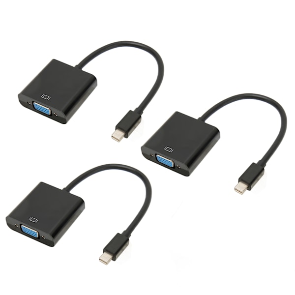 3st Mini DP till VGA Adapter 1900x1200 60Hz Stabil Överföring Plug and Play Mini DisplayPort till VGA Adapter för PC