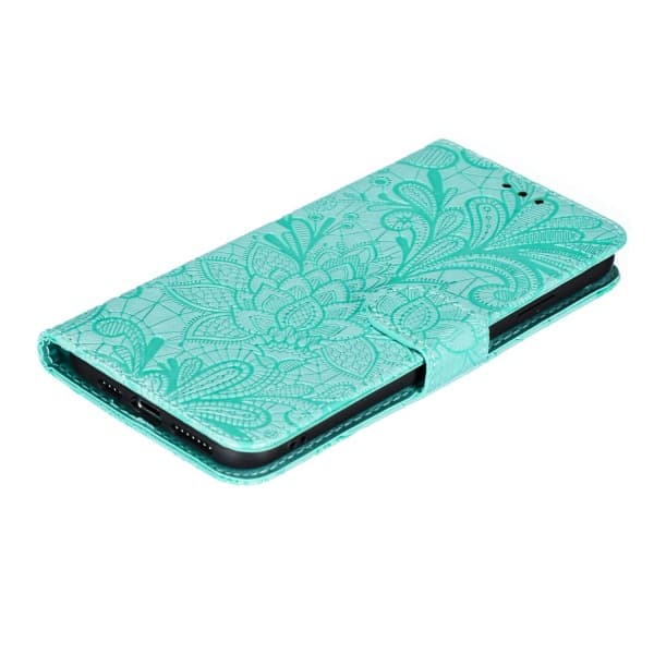 Preget blonde-mønstret flip-deksel til Samsung Note20 Ultra green