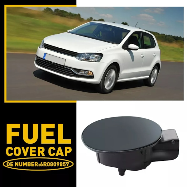 Bränsletanklock Lucka Svart Färg För VW Polo 2011-19 6R0809857