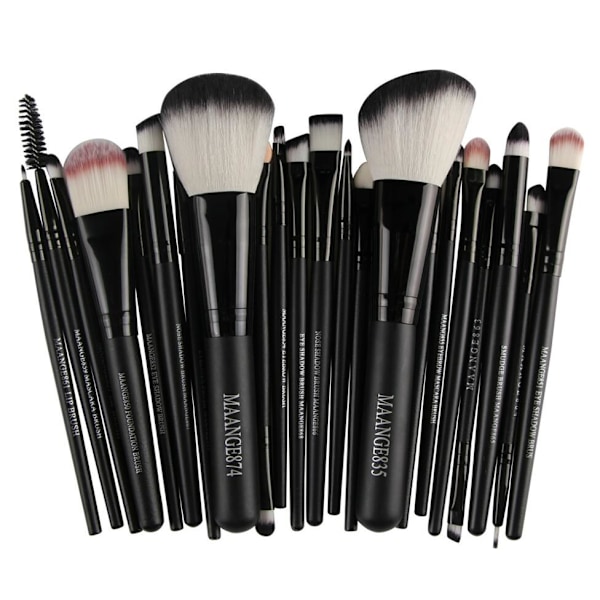 22st Sminkborstar - Makeup brushes Svart