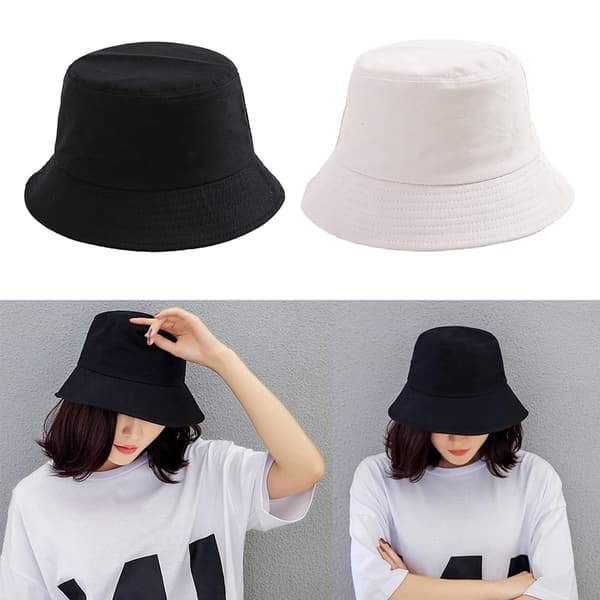 Fiskehattar, Bucket Hat Bomull Unisex Fällbar Fiskehatt för