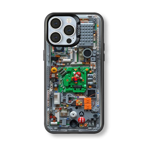 Mekaniskt Mario-mobilskal - Kompatibelt med iPhone 13 Pro Max D