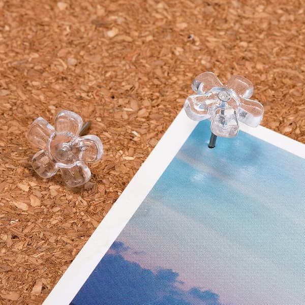 Transparente Tommelfingerblomster Dekorative Push Pins til DIY