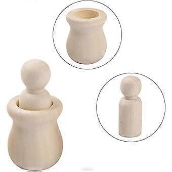 Trefigurer Pakke med 10 Trefigurer for Maling Trefigurer Dukker Uferdig