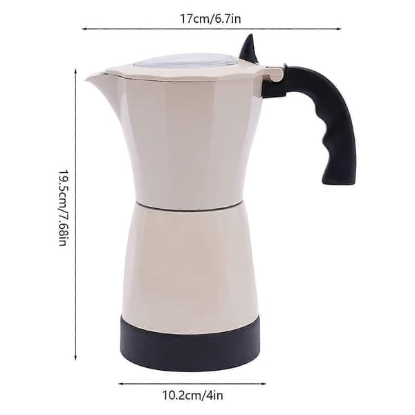 Espressomaskin for komfyrtopp med elektrisk varmeplate Espressomaskin for induksjonstopp Espresso 6 kopper EU-plugg