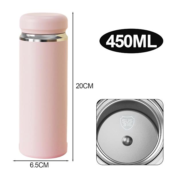 Sportflaska i rostfritt stål, 450 ml rostfritt stålmugg,