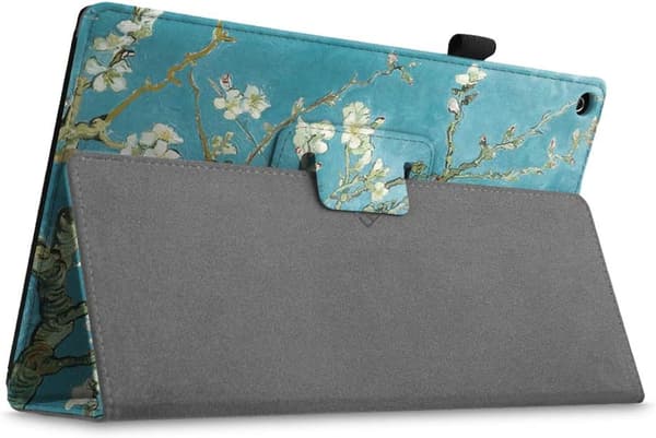 Fodral för Fire HD 10 Tablet (Kompatibelt med 7:e och 9:e generationen, 2017 och 2019 års modeller) - Premium PU-läder Slim Fit Ställskydd med Auto