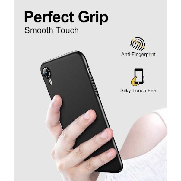 iPhone XR Ultratunt Mattsvart Skal Basic V2 Svart